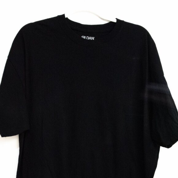 Gildan Black Short Sleeve Crew Neck T-Shirt Unisex Size 2XL - Picture 4 of 8
